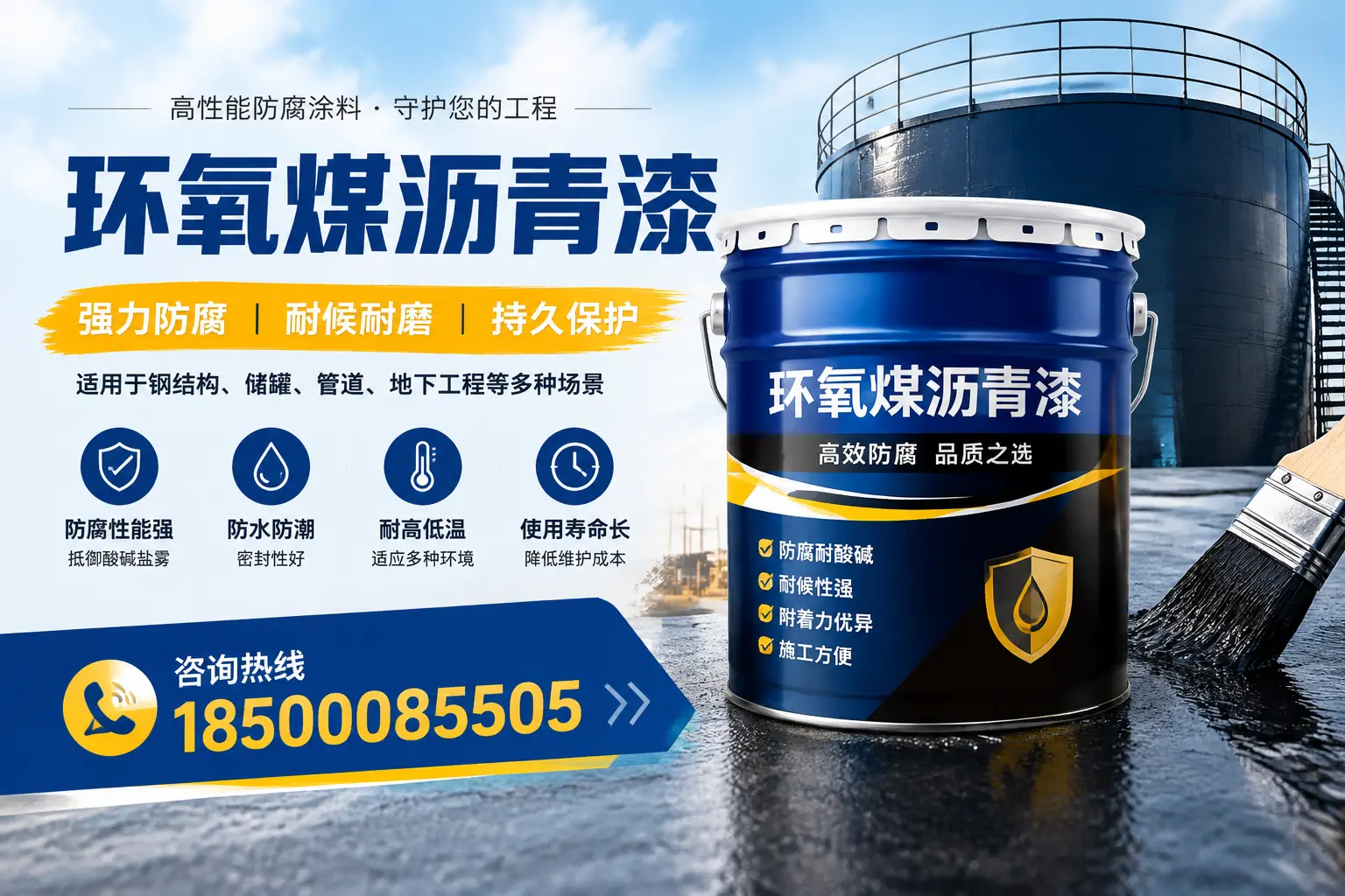 环氧煤沥青漆在工业中的应用,丽江企业的选择
